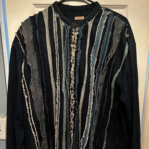 Kapital Reconstructed Patchwork Denim Shirt - Picture 1 of 10